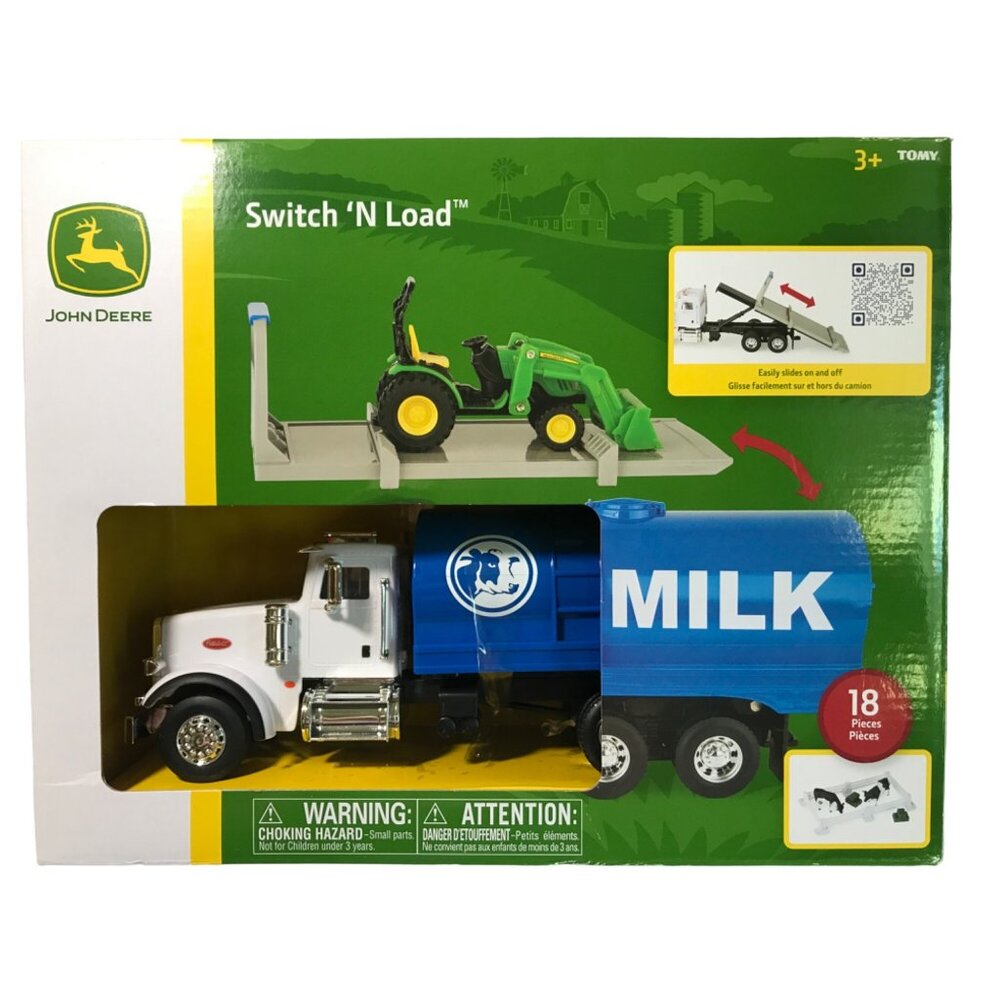John Deere Tractor 18 PIECE Farm Animals with Peterbilt  1/32 Replica Ages 3+
